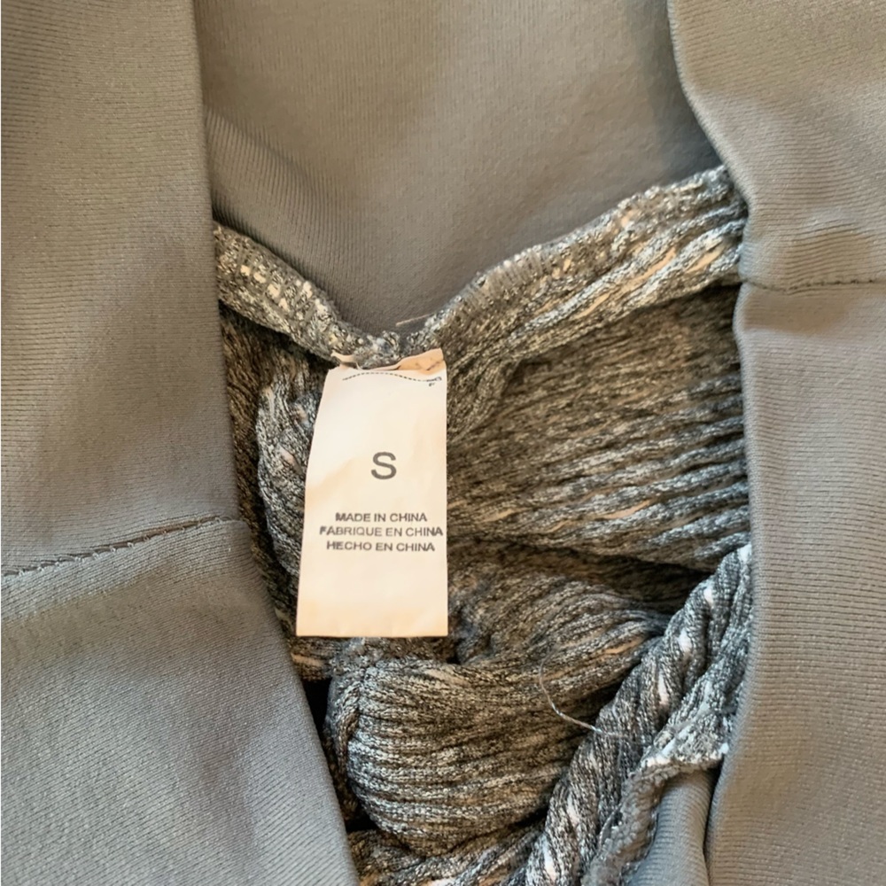 Tik Tok Leggings Butt Scrunch Leggings Gray Waffle Weave Super Stretchy Small - Picture 11 of 13